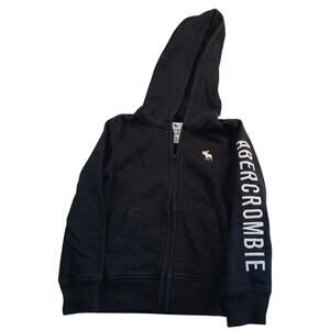 Abercrombie & Fitch Boys Black Zip Up Hoodie - Size 5/6